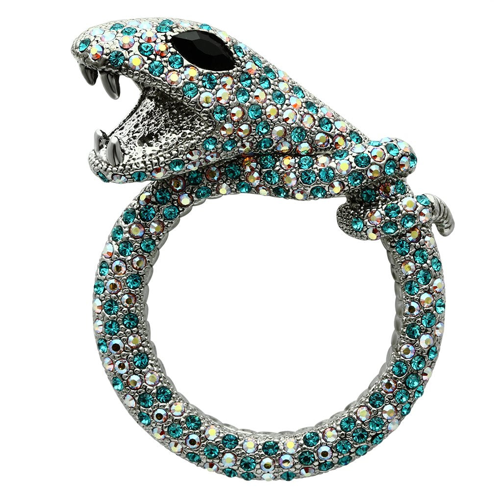 JCE2401 Imitation Rhodium White Metal Brooches with Top Grade Crystal in Multi Color