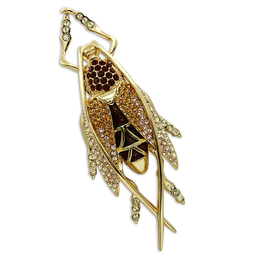 JCE2406 Gold White Metal Brooches with Top Grade Crystal in Multi Color