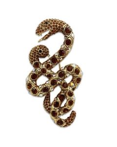 JCE2423 Gold White Metal Brooches with Top Grade Crystal in Multi Color