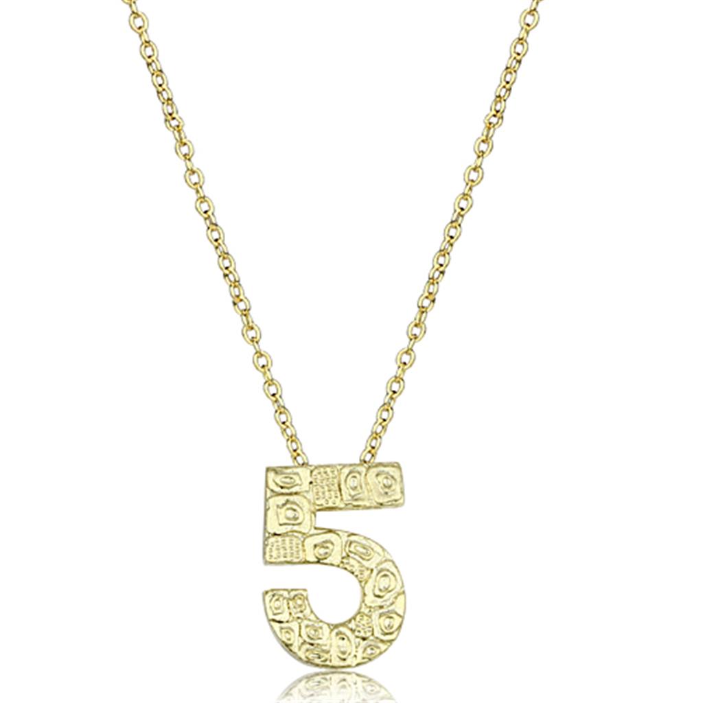 JCE3468 Flash Gold Brass Chain Pendant with Top Grade Crystal in Clear