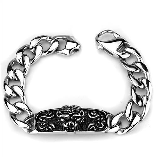 JCE1978 High polished (no plating) Stainless Steel Bracelet with No Stone