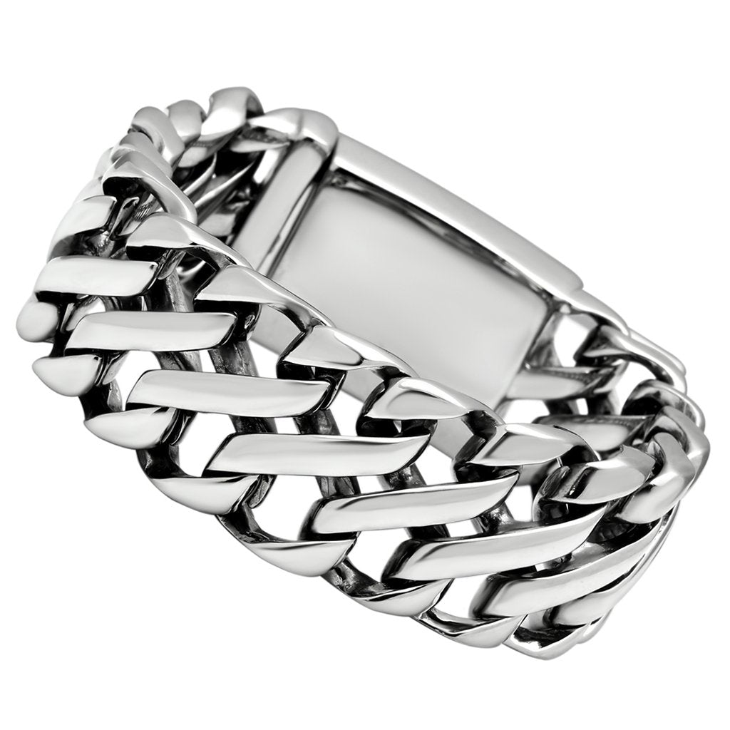 JCE447 High polished (no plating) Stainless Steel Bracelet with No Stone
