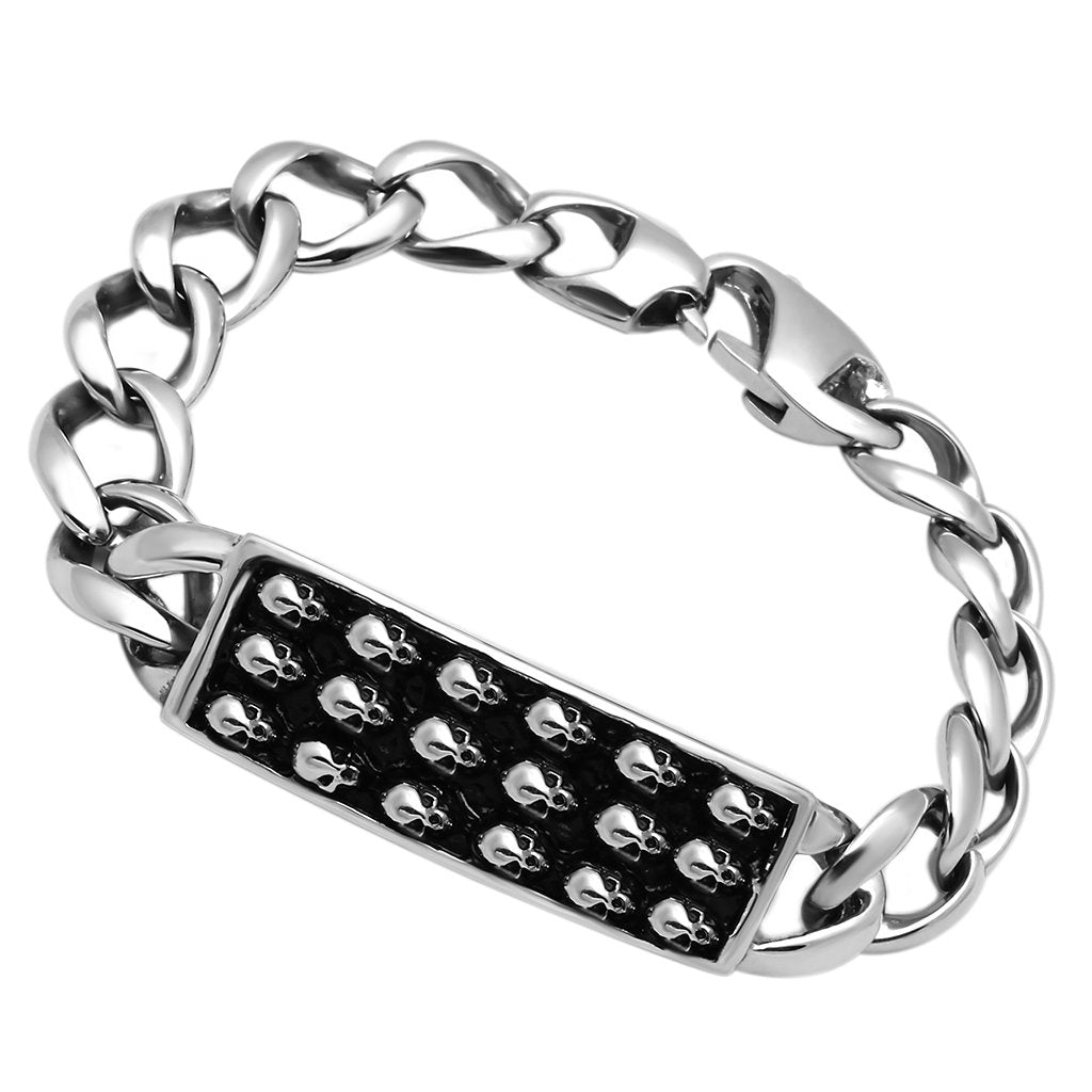 JCE573 High polished (no plating) Stainless Steel Bracelet with No Stone